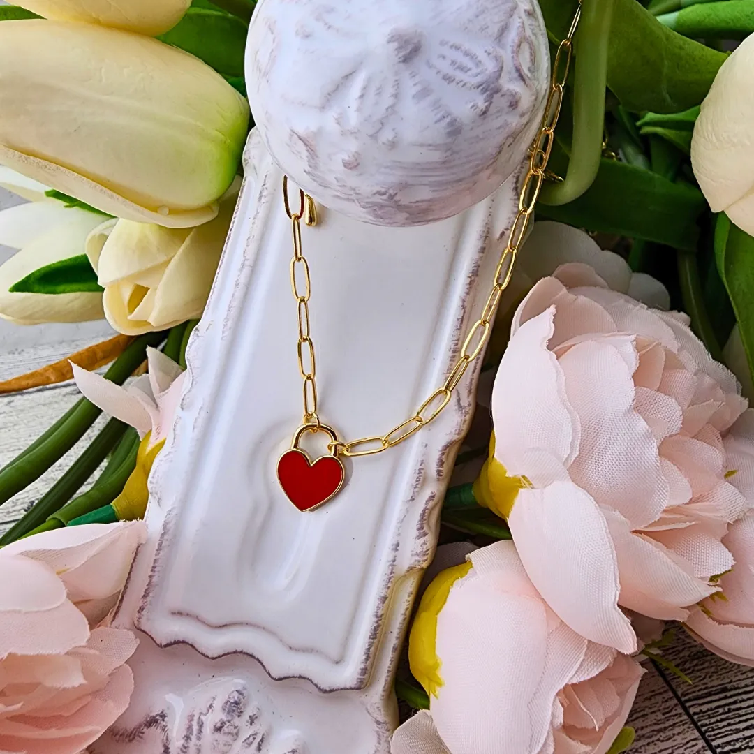 Heart Lock Chain Necklace
