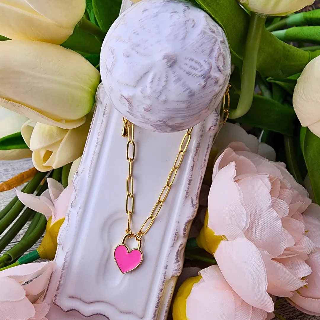 Heart Lock Chain Necklace