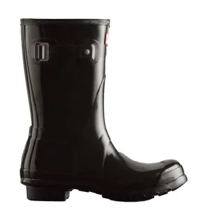 Hunter Women's Original Short Gloss Rain Boots in Black