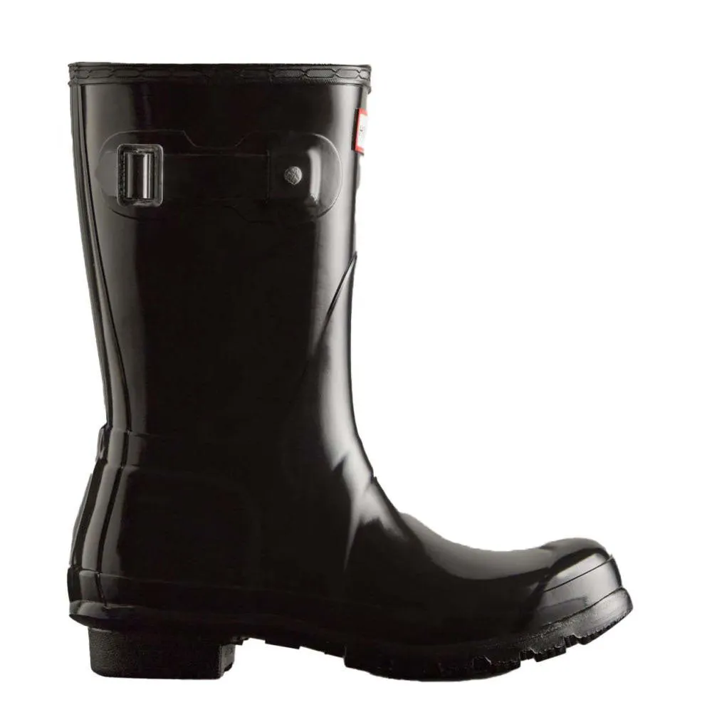 Hunter Women's Original Short Gloss Rain Boots in Black