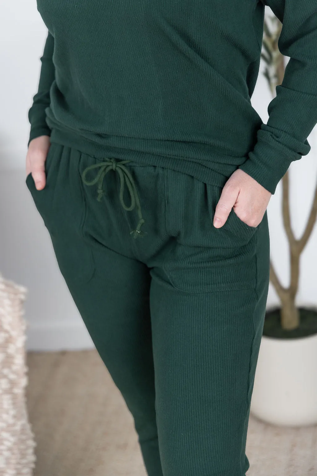 IN PRODUCTION Corrine Joggers - Forest Green