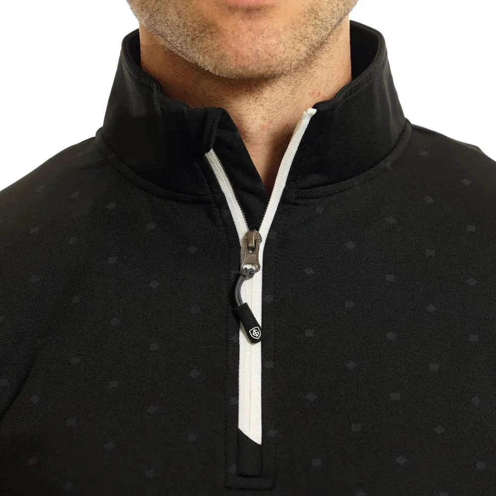 Island Green IGTL2283 Men’s 1/4 Zip Top Layer With Dot Print