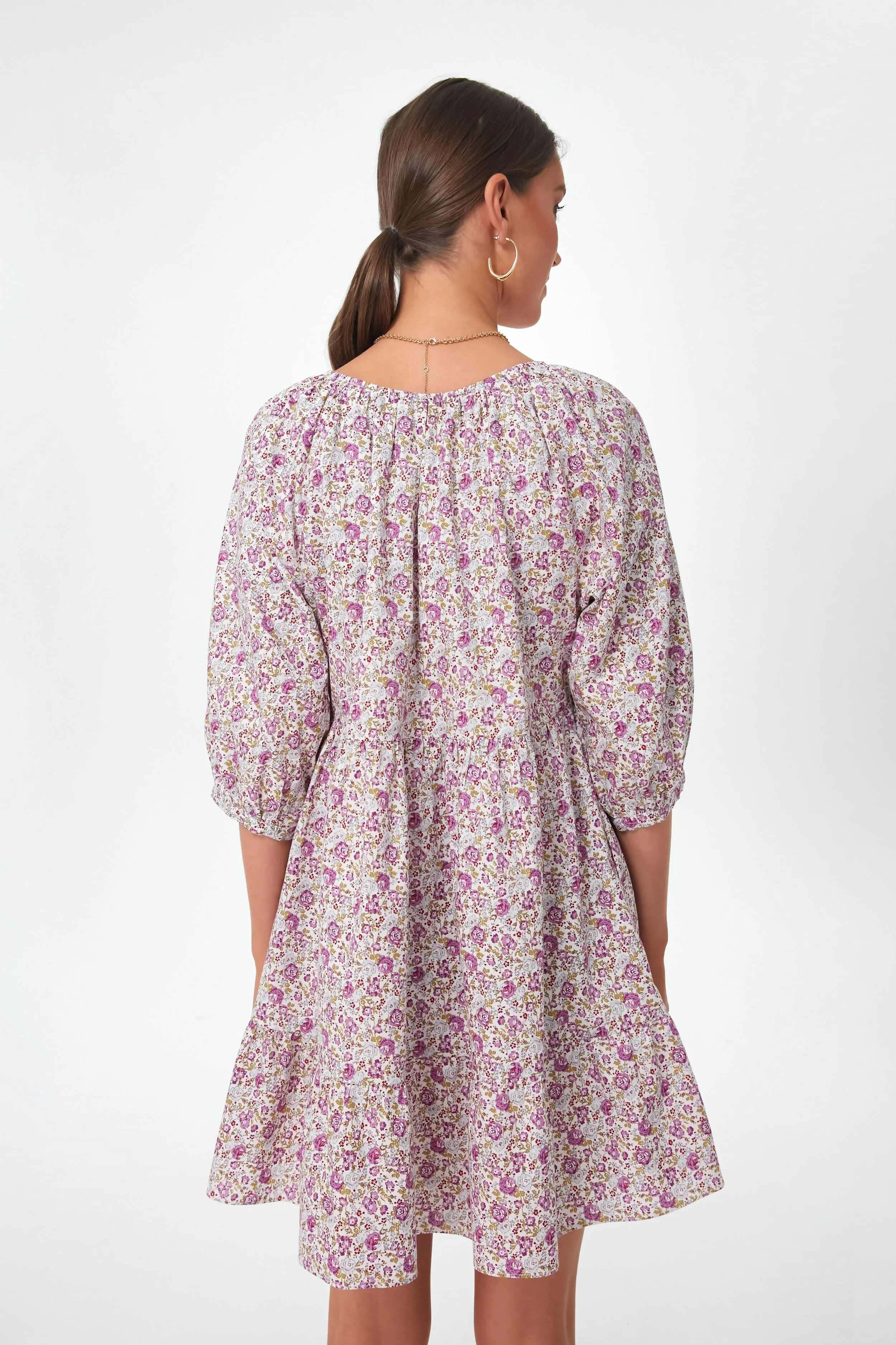 Lilac Floral Huckleberry Mini Dress