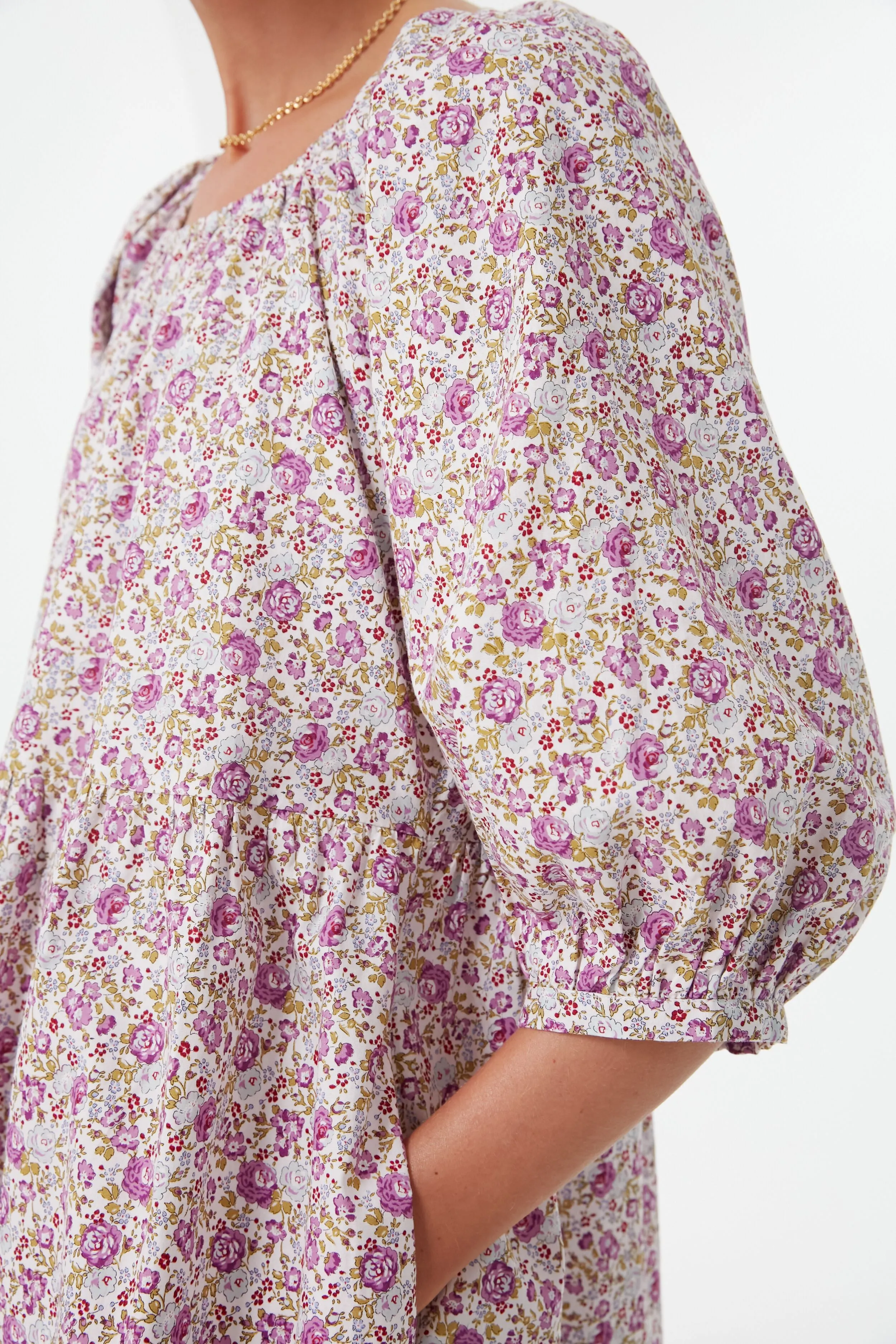 Lilac Floral Huckleberry Mini Dress