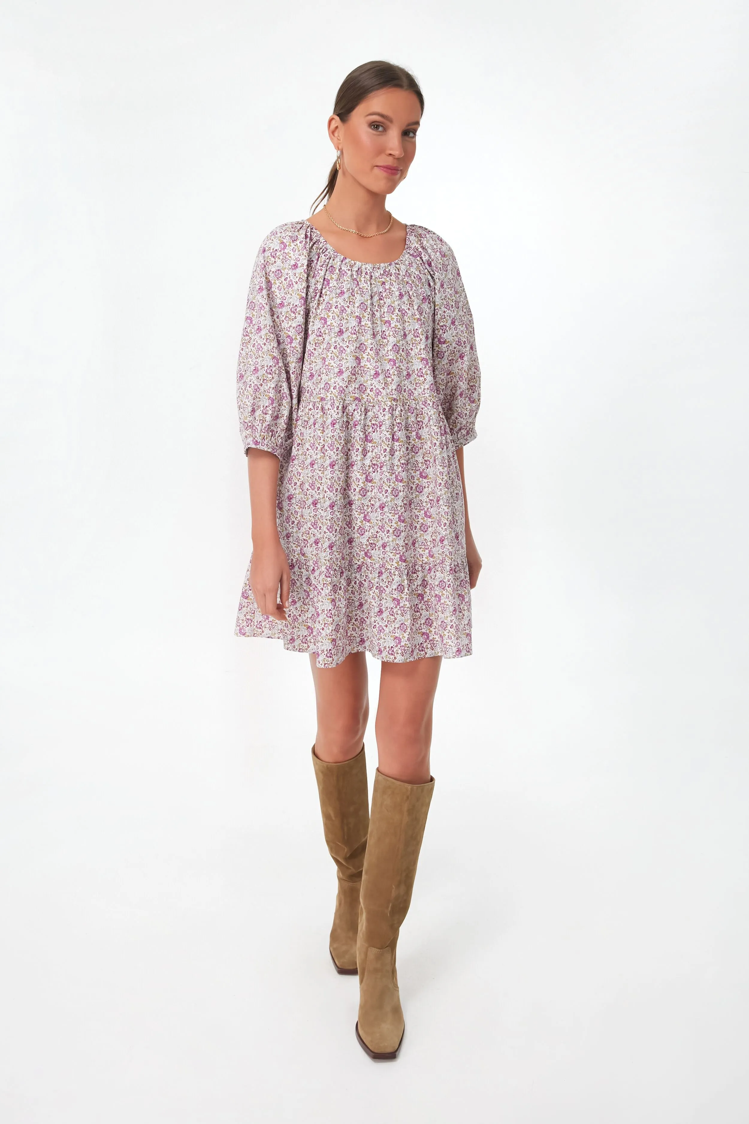 Lilac Floral Huckleberry Mini Dress