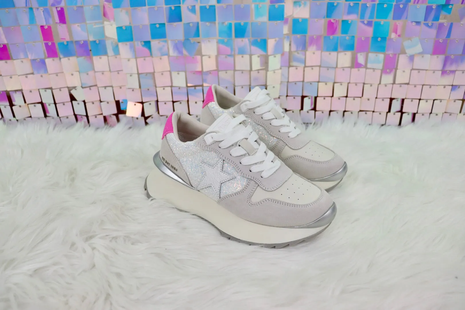 Major 29 Vintage Havanas Sneaker in Clear Glitter Multi