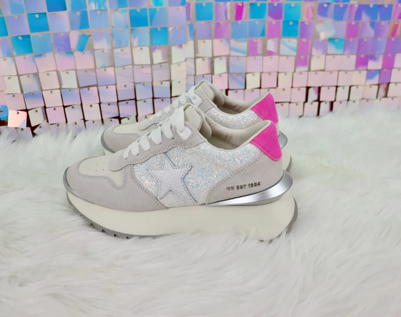 Major 29 Vintage Havanas Sneaker in Clear Glitter Multi