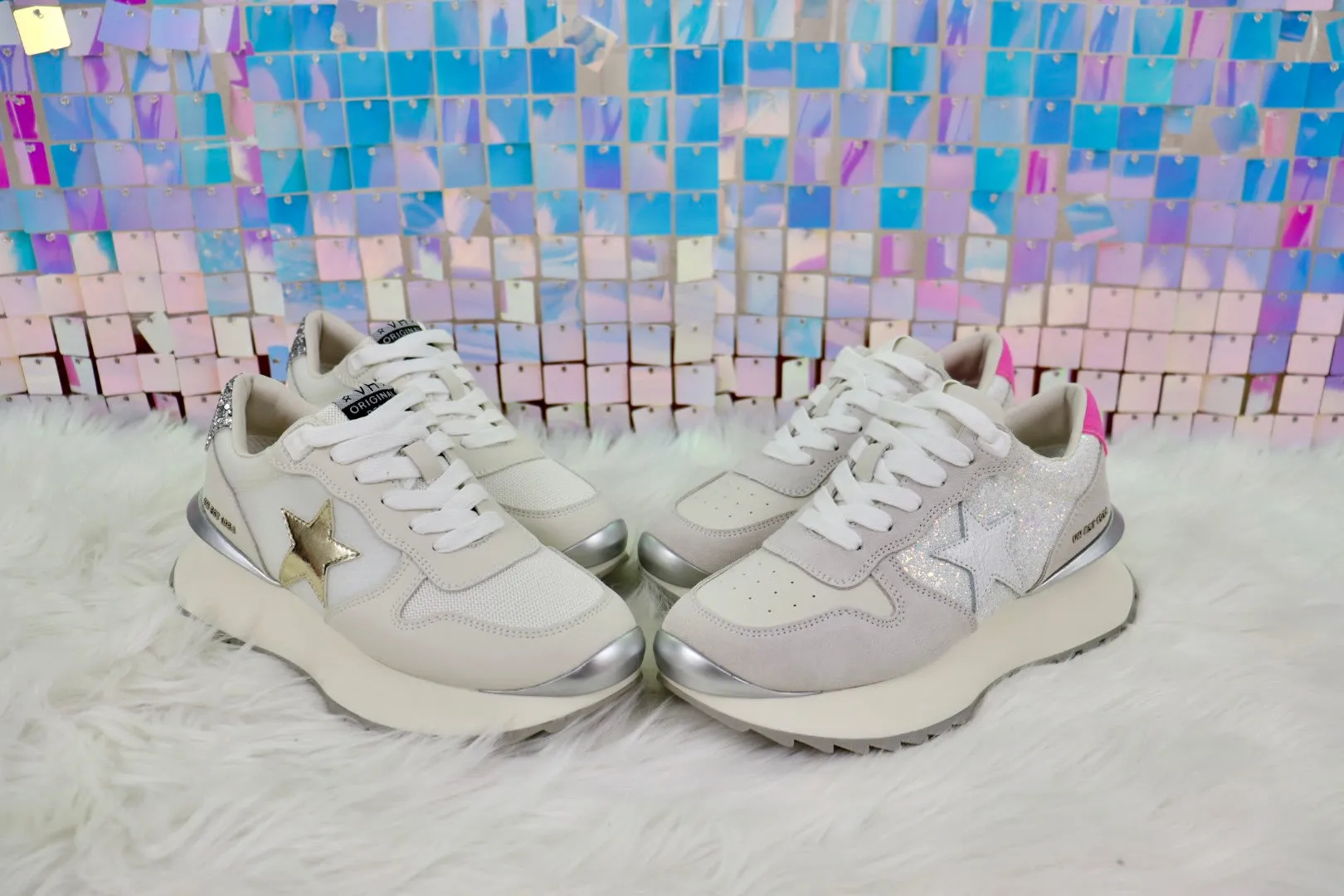 Major 29 Vintage Havanas Sneaker in Clear Glitter Multi