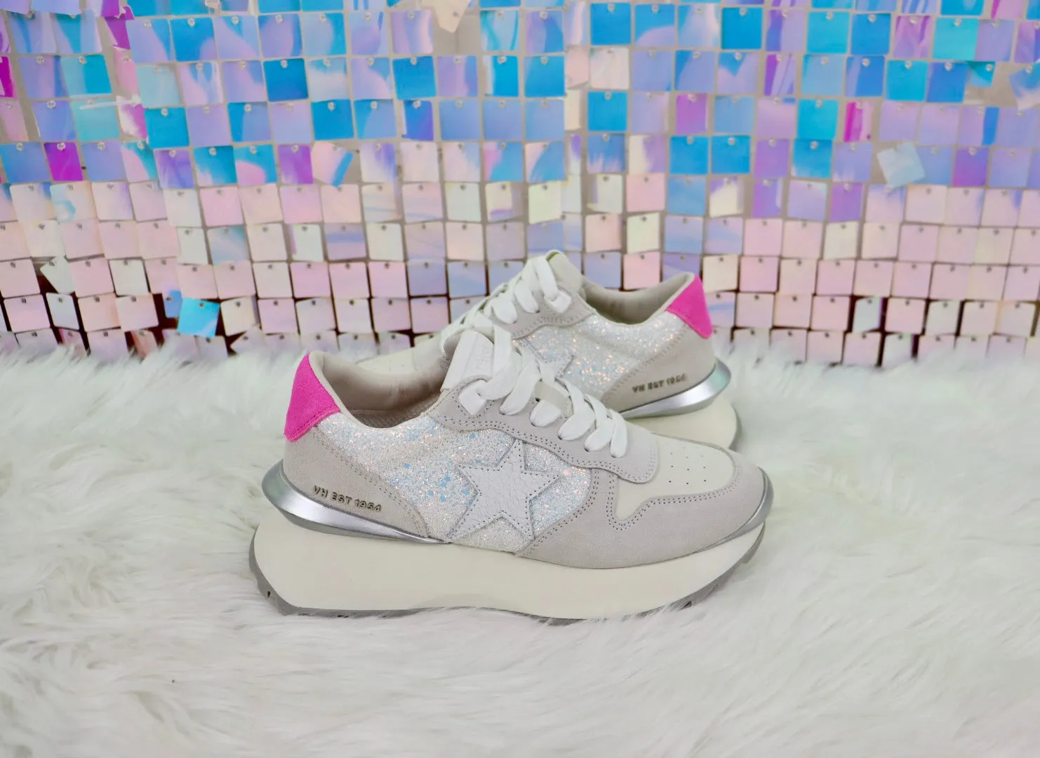 Major 29 Vintage Havanas Sneaker in Clear Glitter Multi