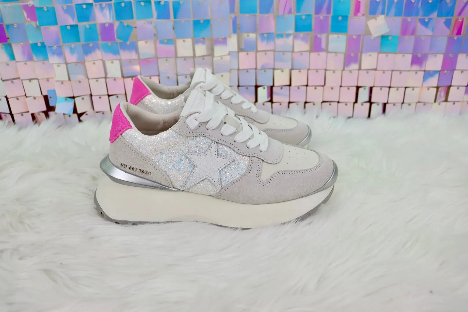 Major 29 Vintage Havanas Sneaker in Clear Glitter Multi