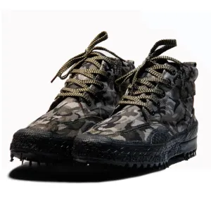 Men Women Army Training Camo Canvas Shoes Outdoor Sports Hiking Camping Climbing Non-slip Wearproof Breathable Tactical Boots