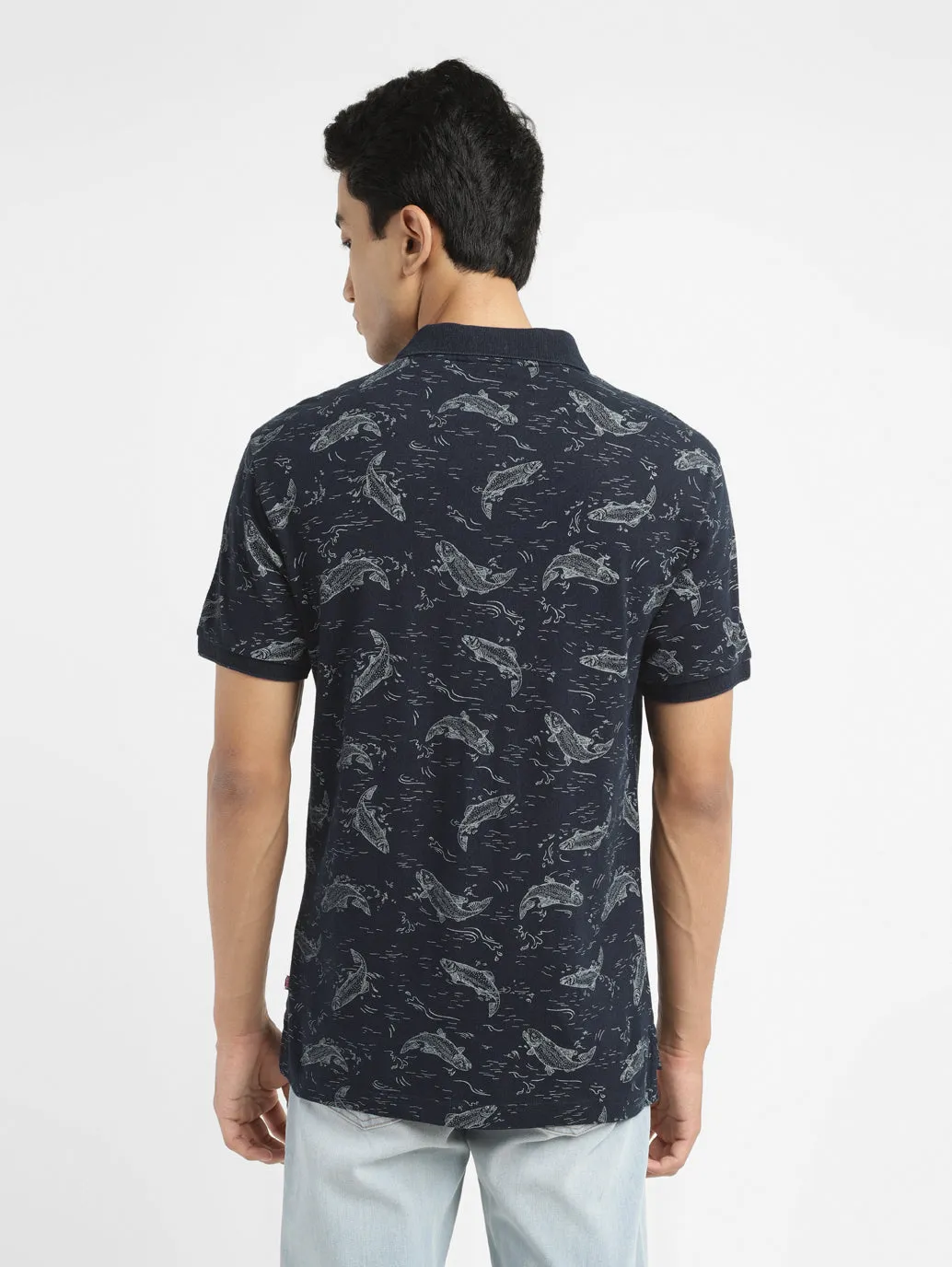 Men's Conversational Slim Fit Polo T-shirt