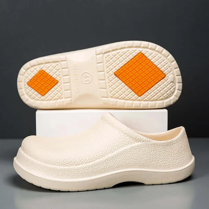Men's Textured Leather Waterproof Loafers with Anti-Slip Sole