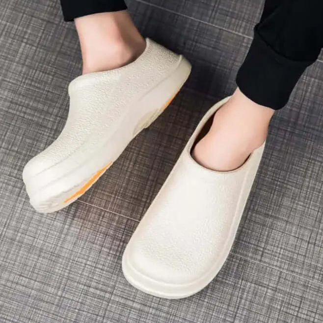 Men's Textured Leather Waterproof Loafers with Anti-Slip Sole