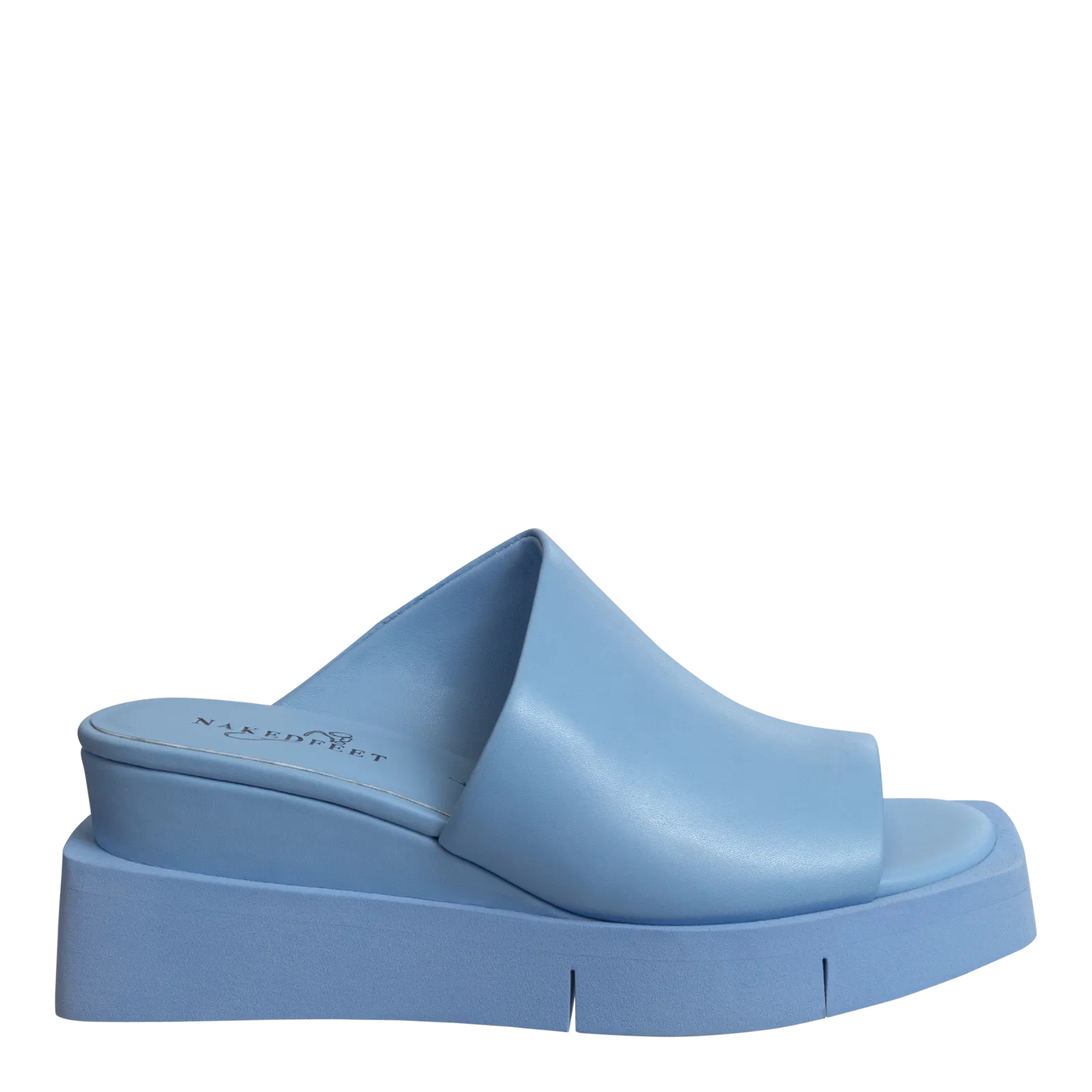 NAKED FEET - INFINITY in LIGHT BLUE Wedge Sandals