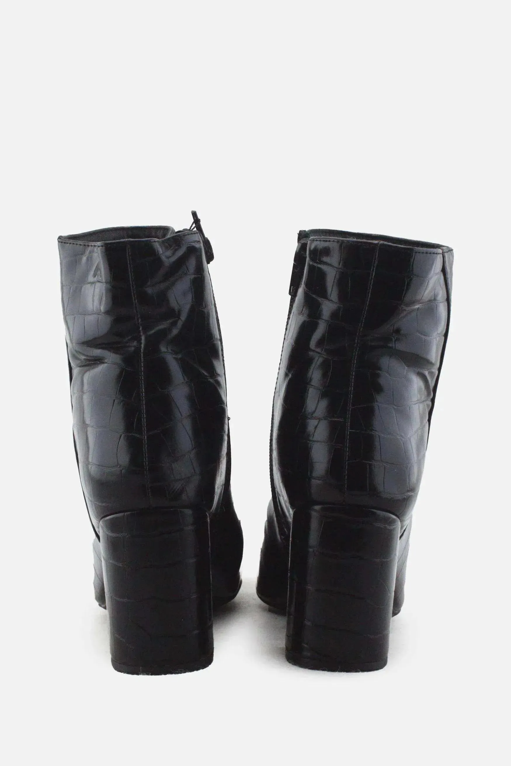 New Look Zipper Block Ankle Boots | 100% Synthetic Leather