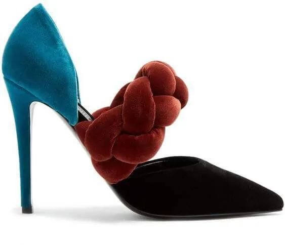Point Toe Suede Leather Stiletto Heel Pumps