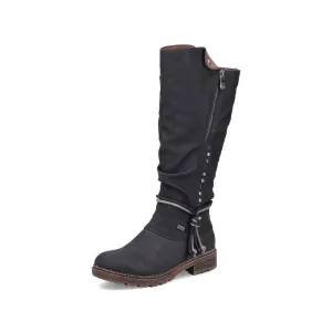 Rieker Women's Tall Detail Boots- Black