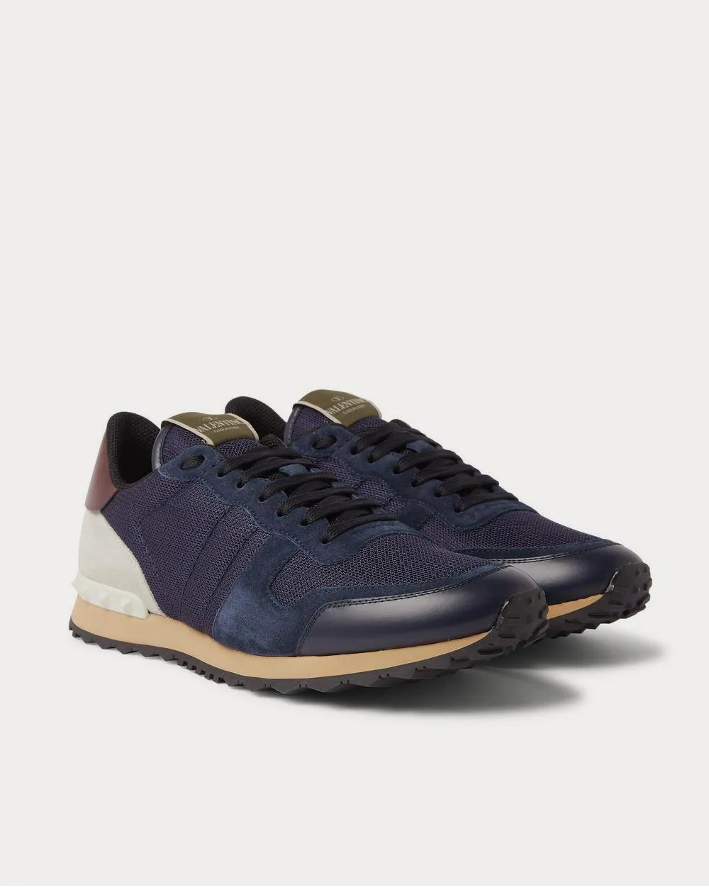 Rockrunner Mesh, Leather and Suede  Blue low top sneakers