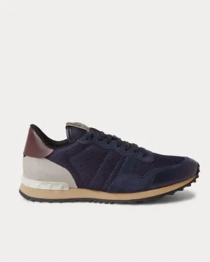 Rockrunner Mesh, Leather and Suede  Blue low top sneakers