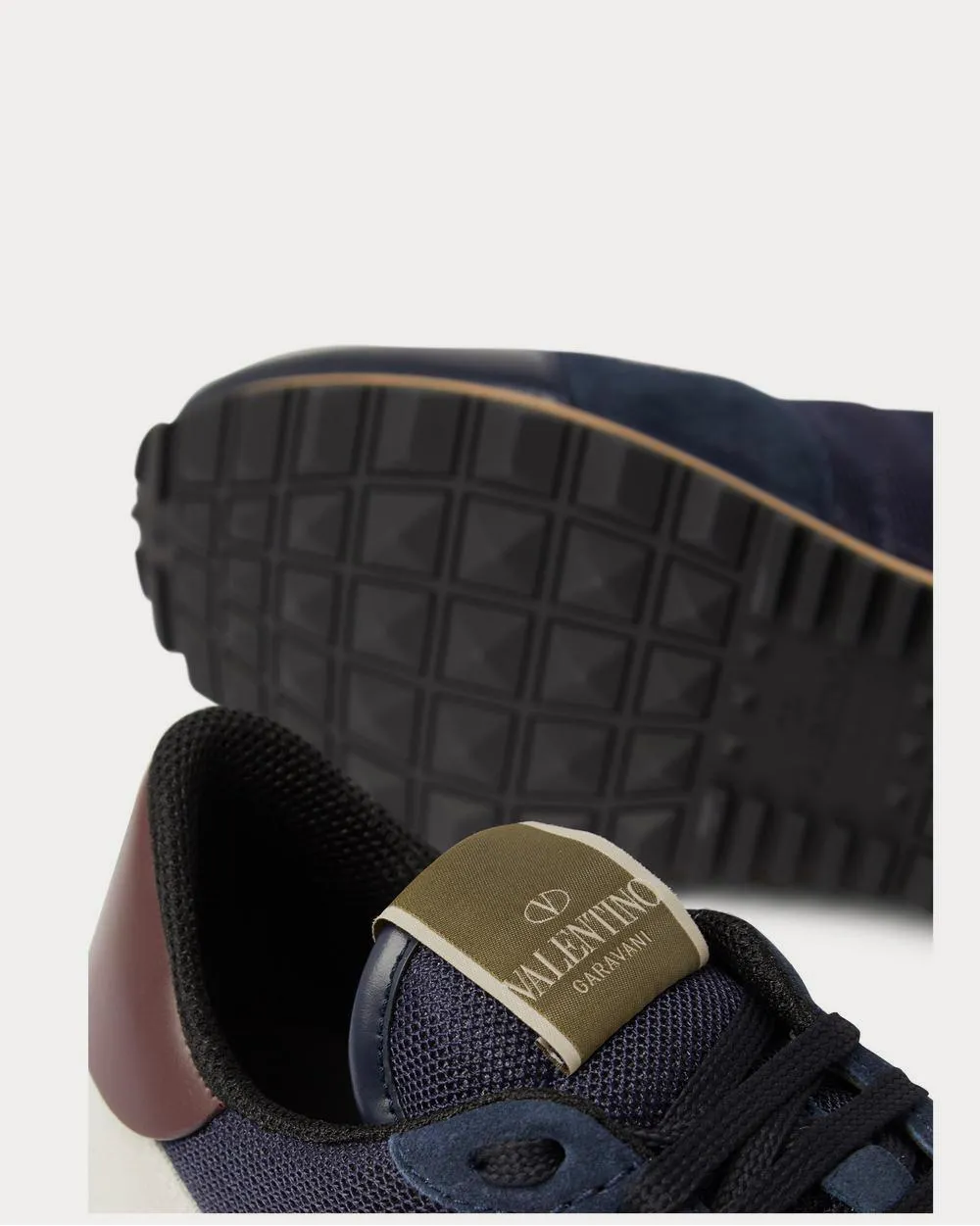 Rockrunner Mesh, Leather and Suede  Blue low top sneakers