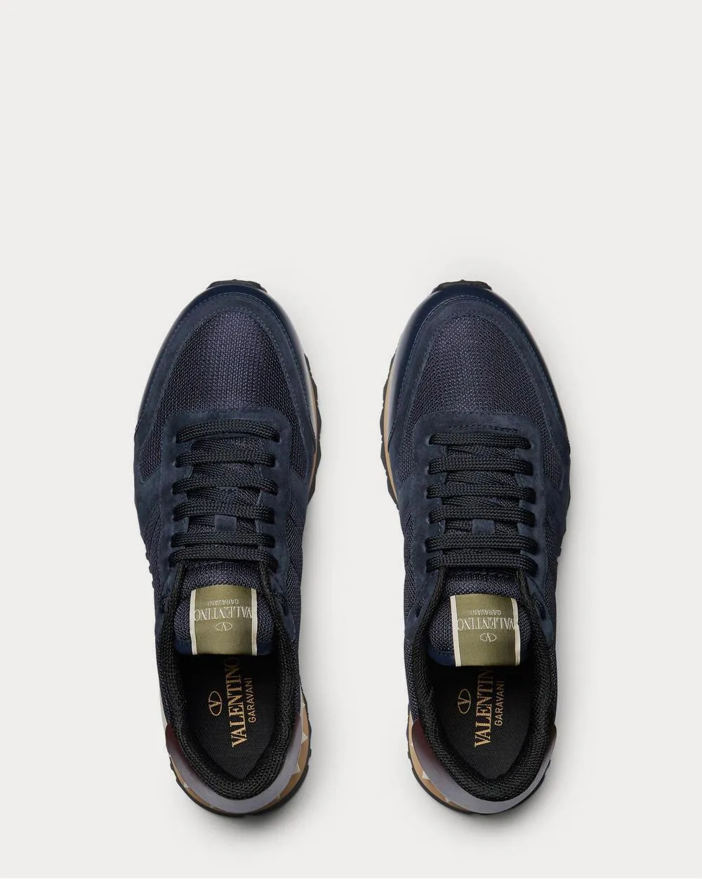 Rockrunner Mesh, Leather and Suede  Navy low top sneakers