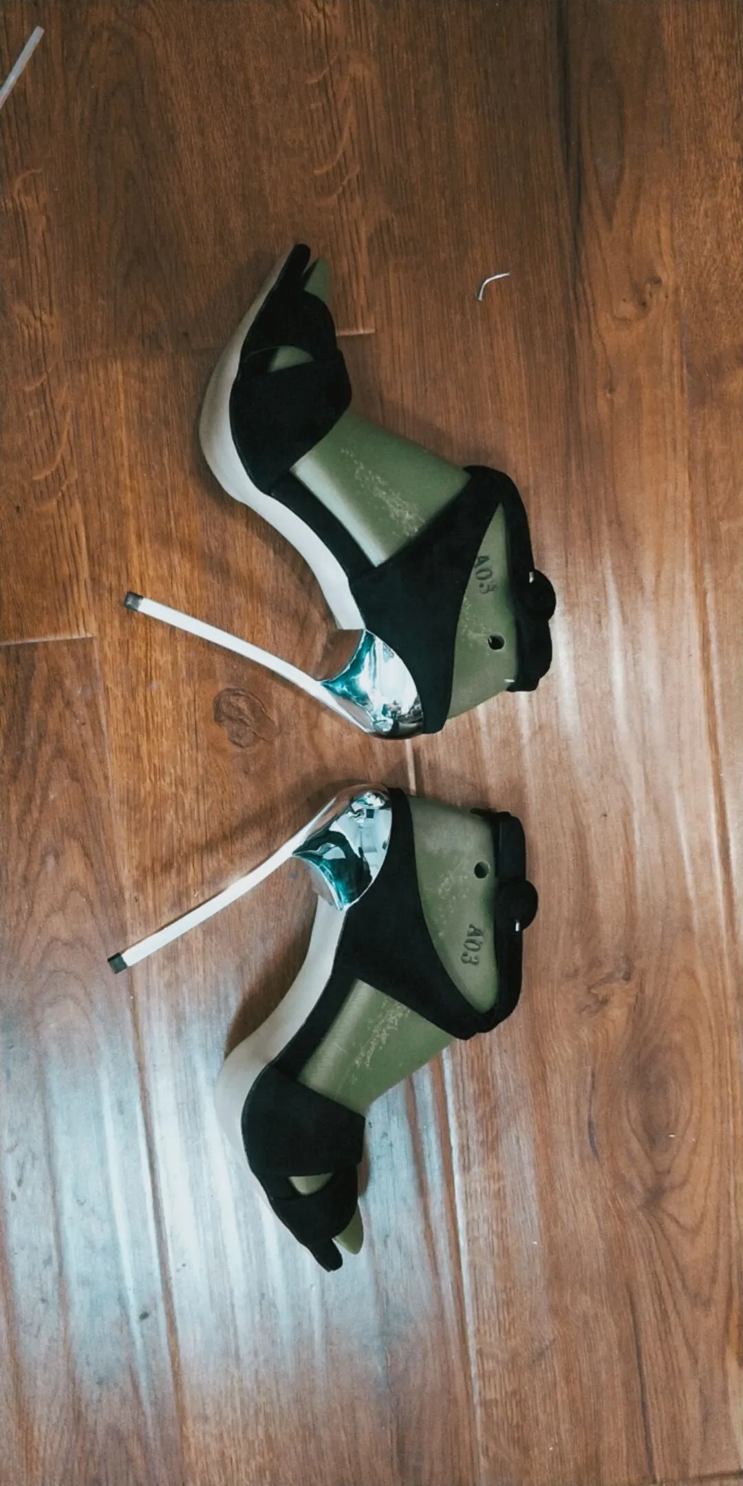 Roman Metallic Fish Mouth Stiletto Sandals