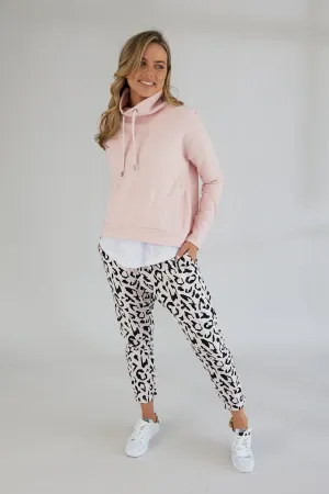 Sadie Pants - Soft Pink Leopard