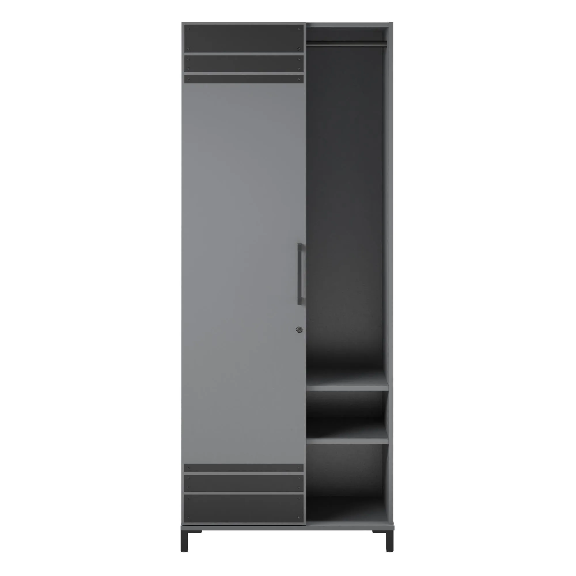 Shelby Tall Garage Cabinet with 1 Door & Hang Rod