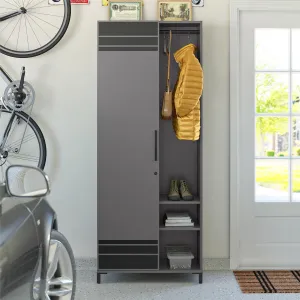 Shelby Tall Garage Cabinet with 1 Door & Hang Rod