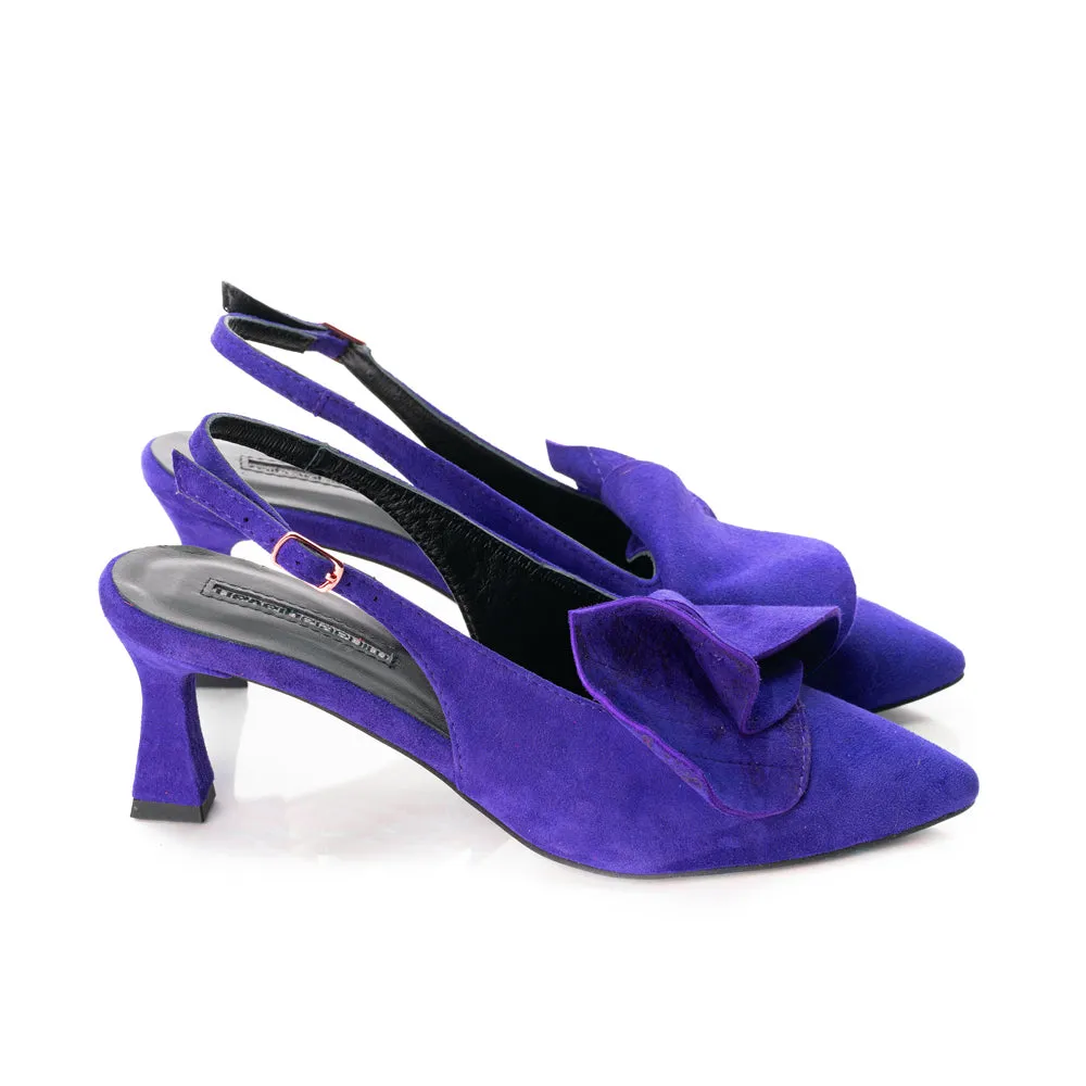 SHR Spell in love purple suede open-back pumps