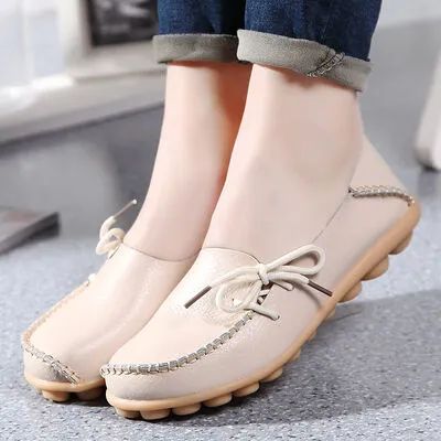 Side Tie Flat Slip-Ons