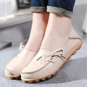 Side Tie Flat Slip-Ons