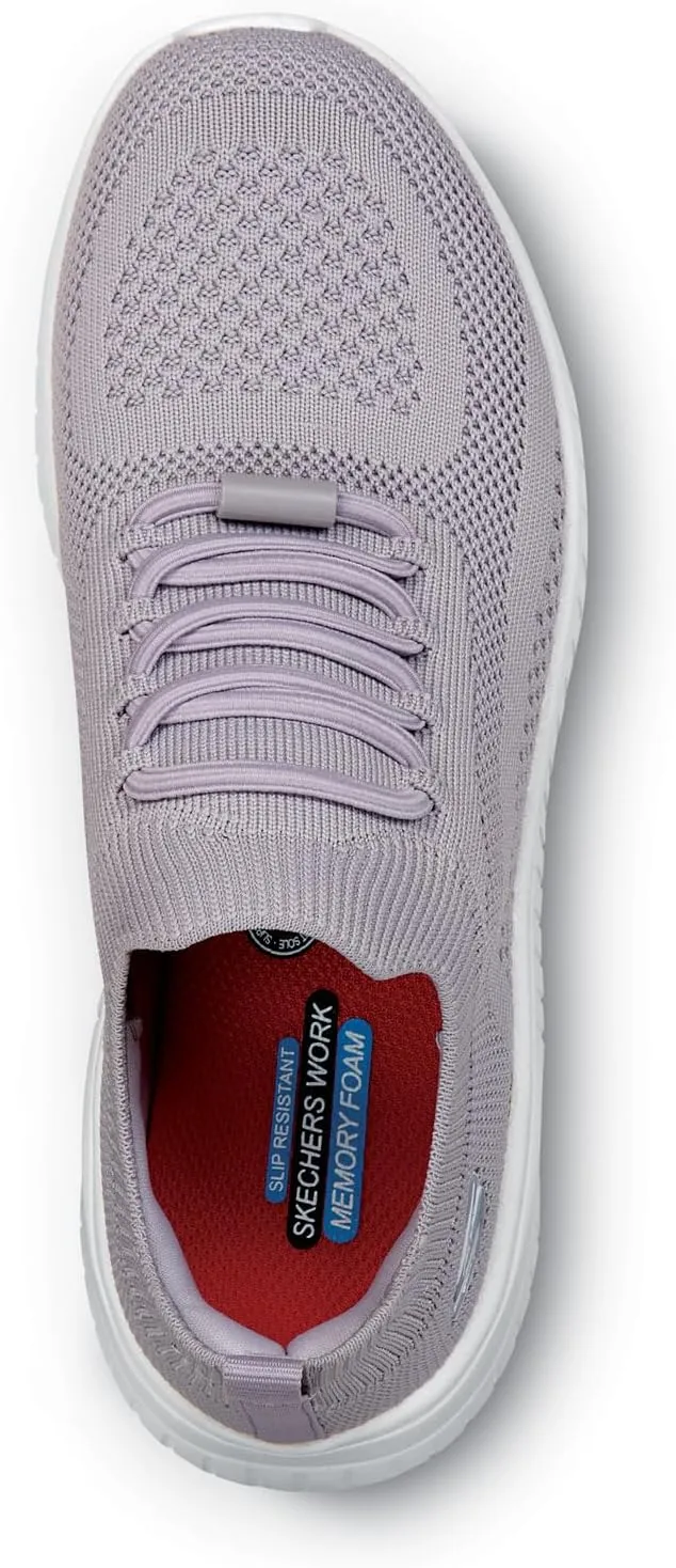 Skechers Work Emma Knit, Women's, Soft Toe, EH, MaxTrax Slip Resistant, Slip On, Low Athletic, Work Shoe