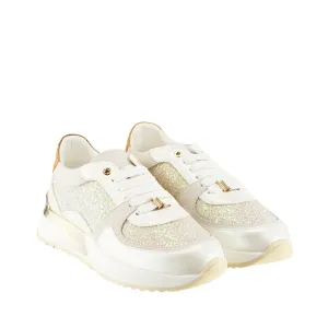 Sneakers Donna 1A Classe Alviero Martini in Pelle Bianca con Glitter P269