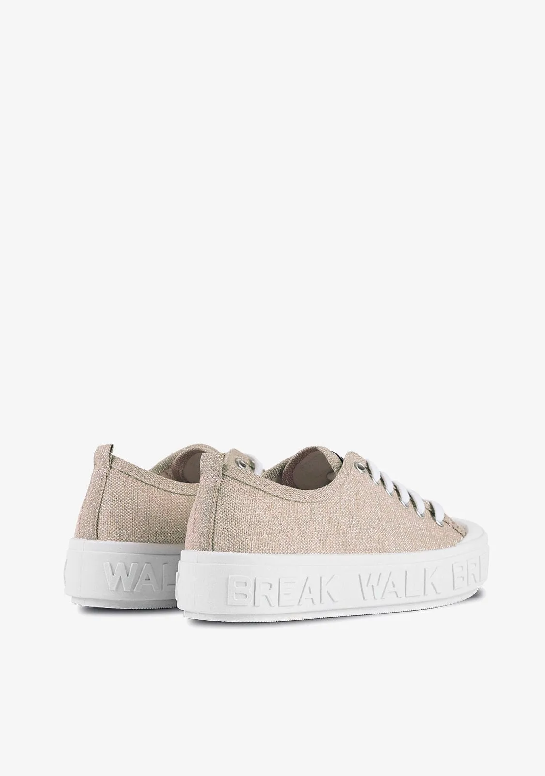 Sneakers Wicker Metal Gold