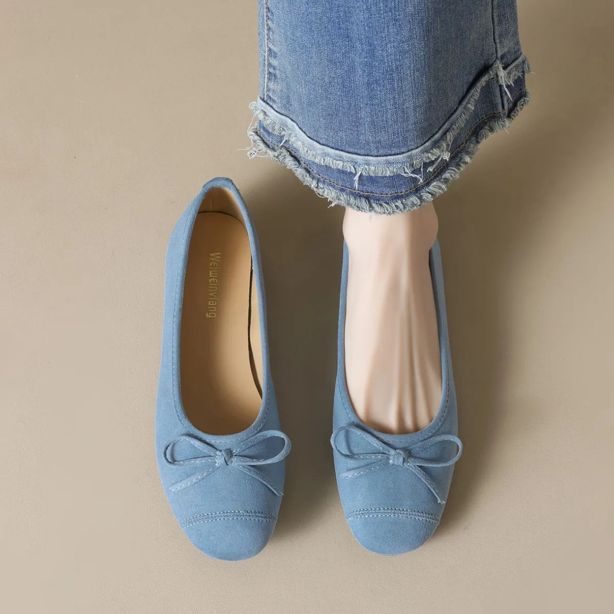 Square Toe Flats Slip-Ons