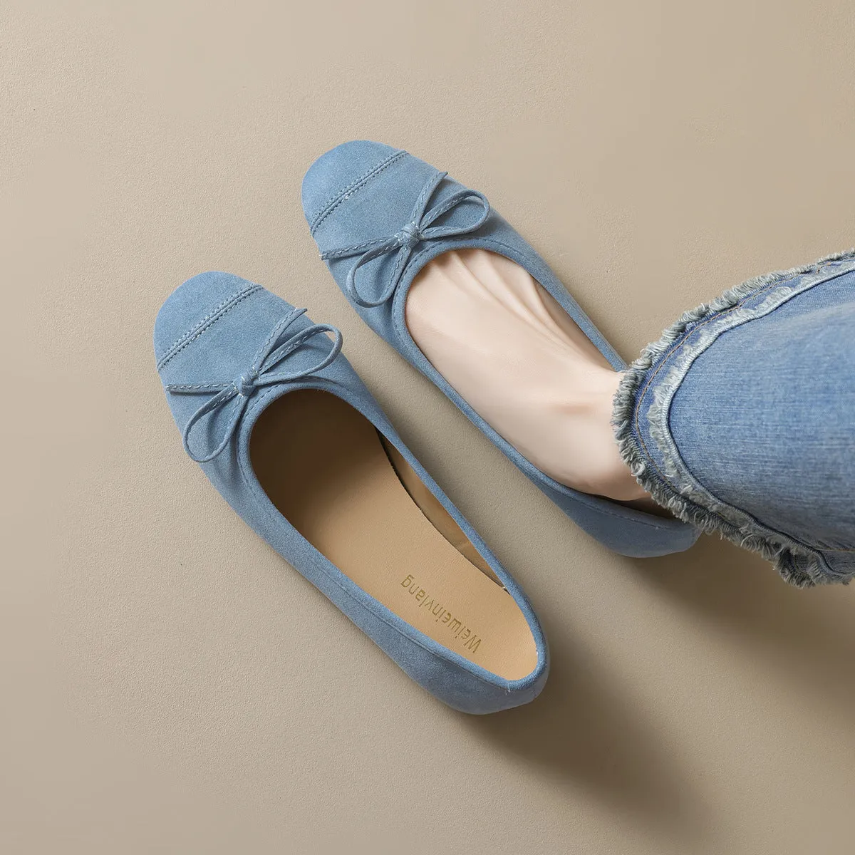Square Toe Flats Slip-Ons