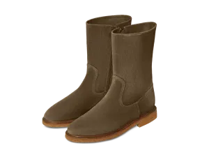 Treve Boots in Olivine Green Asteria Suede