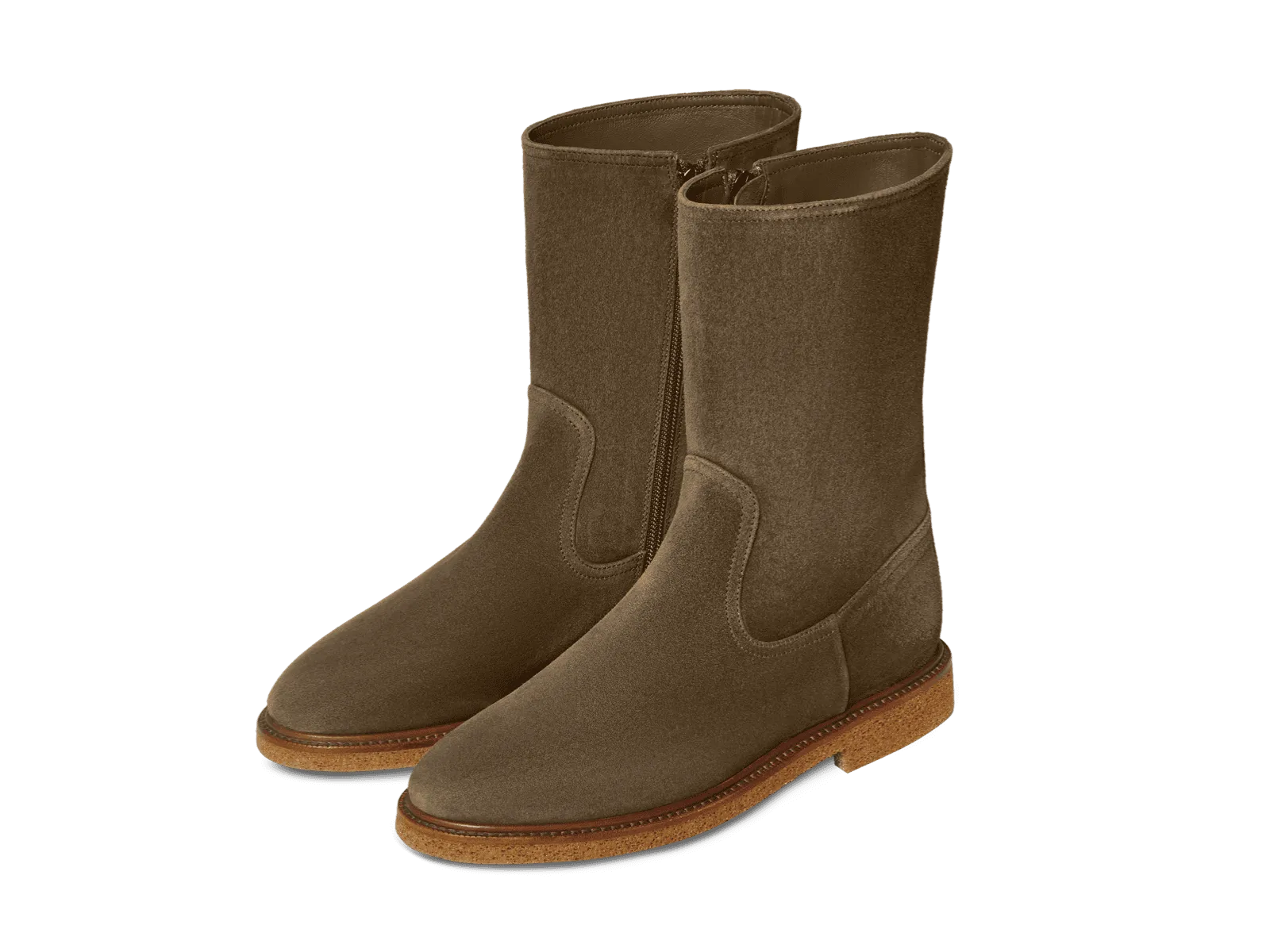 Treve Boots in Olivine Green Asteria Suede