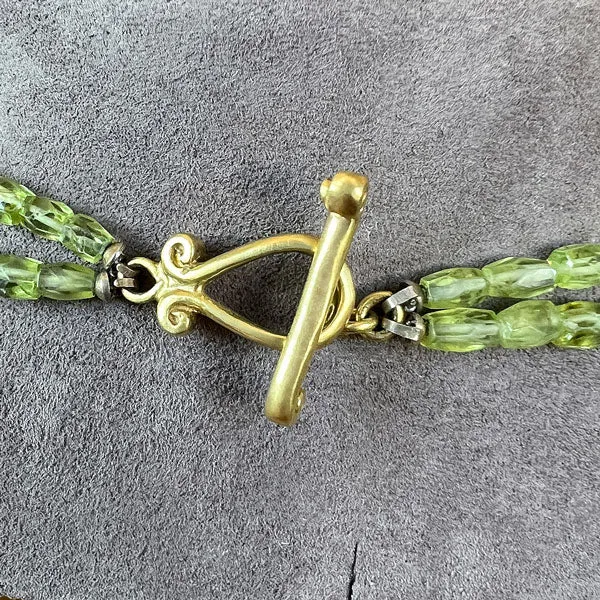 Vintage Peridot Bead Necklace