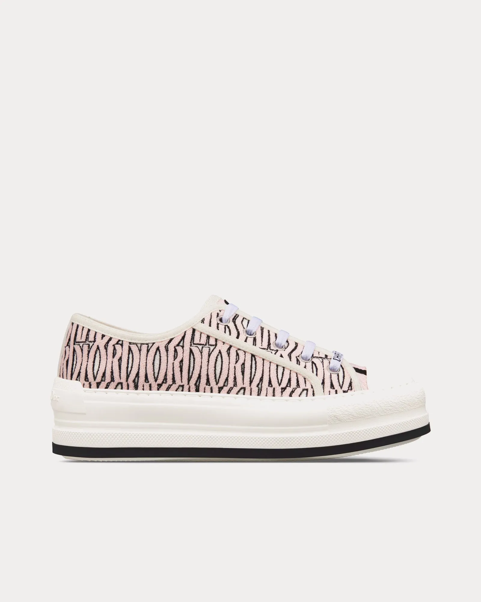 Walk'n'Dior Platform Embroidered Cotton with Pale Pink Miss Dior Allover Motif Low Top Sneakers