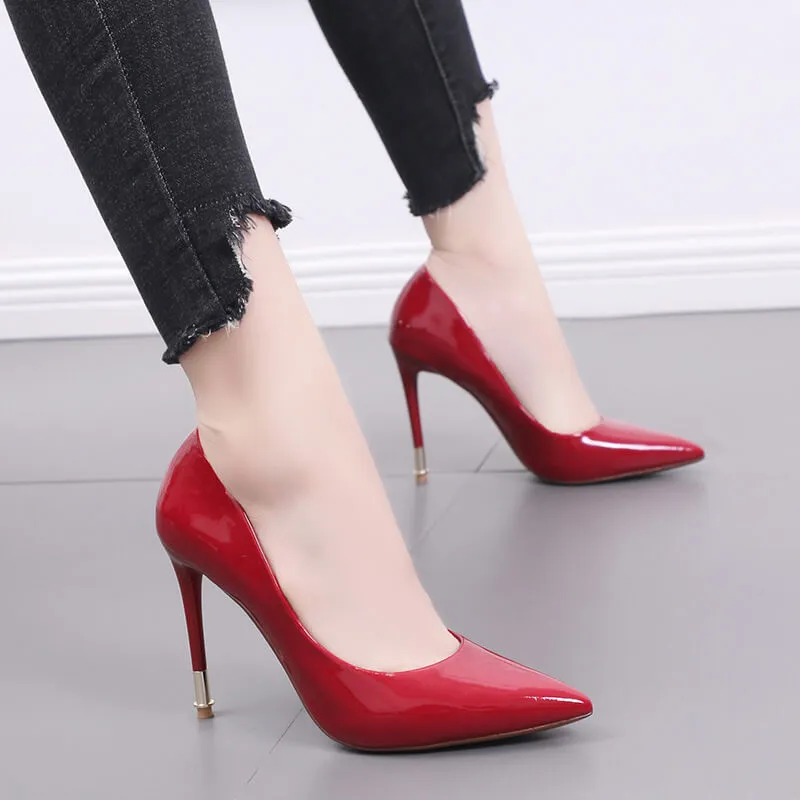 Work Point Toe Wedding Ankle Pumps